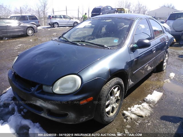 1B3ES46C82D562329 - 2002 DODGE NEON SE BLUE photo 2