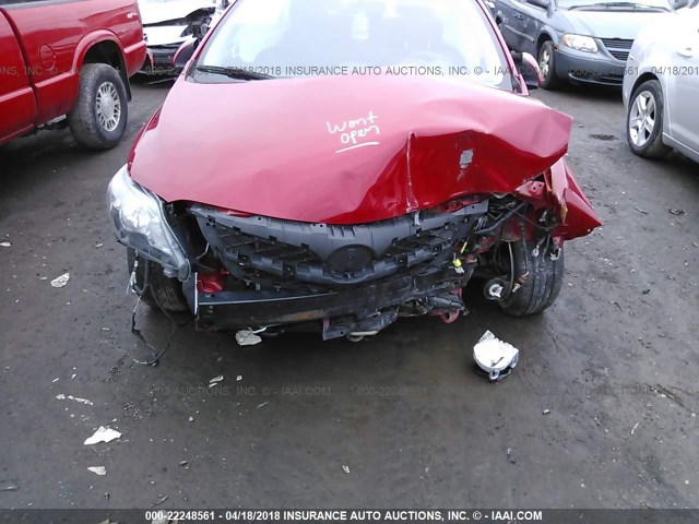 2T1BU4EE7DC101282 - 2013 TOYOTA COROLLA S/LE RED photo 6