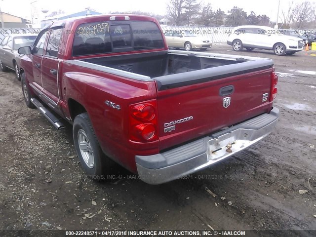 1D7HW58N78S633695 - 2008 DODGE DAKOTA QUAD LARAMIE RED photo 3