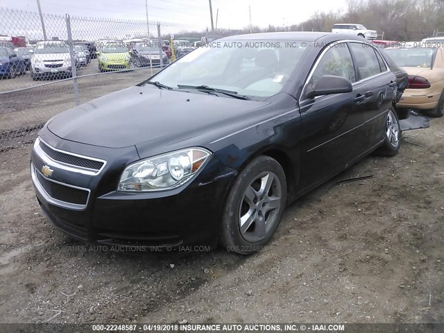 1G1ZB5E02CF206860 - 2012 CHEVROLET MALIBU LS BLACK photo 2