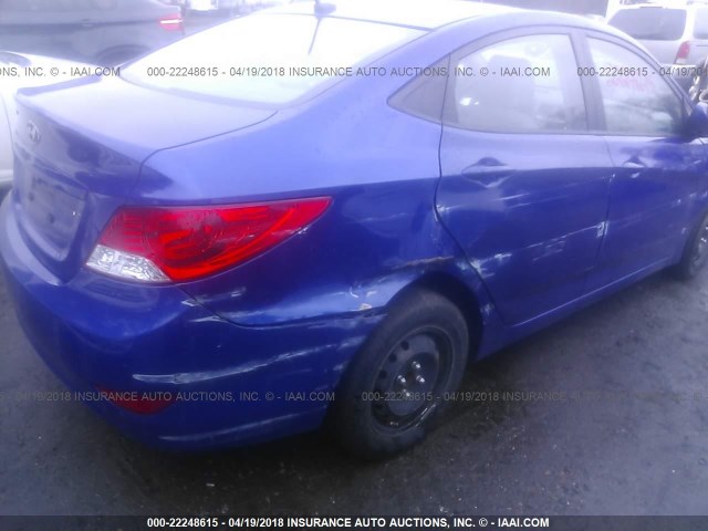 KMHCT4AEXDU477812 - 2013 HYUNDAI ACCENT GLS/GS BLUE photo 6