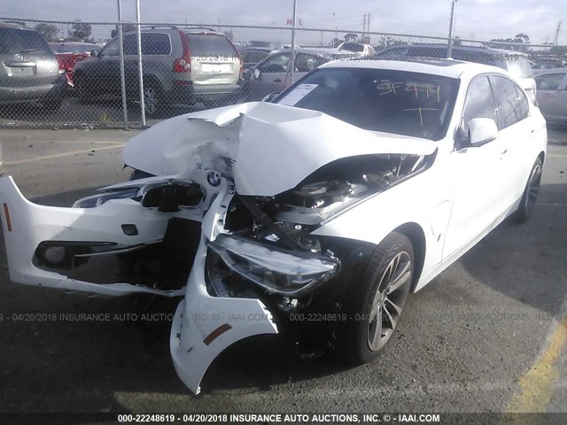 WBA8E1C53JA167656 - 2018 BMW 330E WHITE photo 2