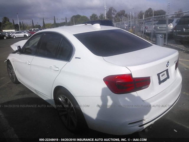 WBA8E1C53JA167656 - 2018 BMW 330E WHITE photo 3