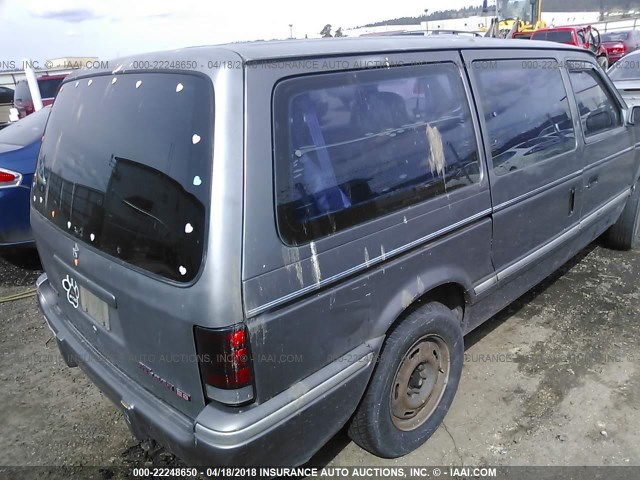 1B4GH44R1NX224140 - 1992 DODGE GRAND CARAVAN SE GRAY photo 4