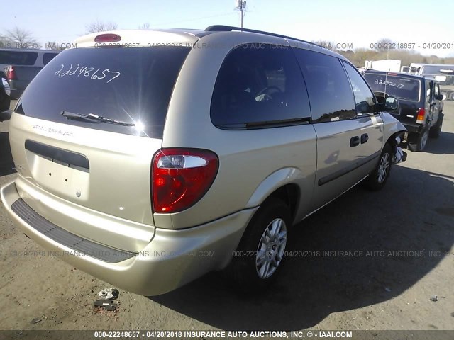 1D4GP24R26B685987 - 2006 DODGE GRAND CARAVAN SE TAN photo 4