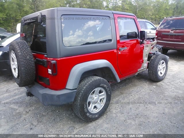 1J4AA2D19BL626061 - 2011 JEEP WRANGLER SPORT Qırmızı foto 4
