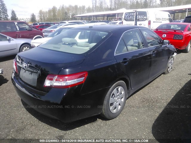4T1BF3EK5AU509560 - 2010 TOYOTA CAMRY SE/LE/XLE BLACK photo 4