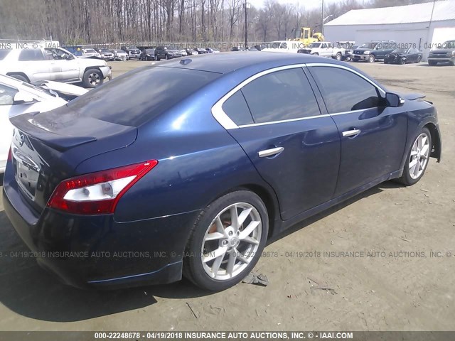 1N4AA51EX9C815879 - 2009 NISSAN MAXIMA S/SV BLUE photo 4