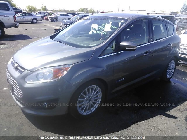 1FADP5BU2DL504649 - 2013 FORD C-MAX SEL GRAY photo 2