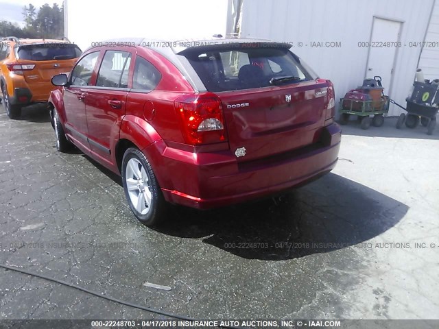 1B3CB3HAXAD647958 - 2010 DODGE CALIBER MAINSTREET RED photo 3