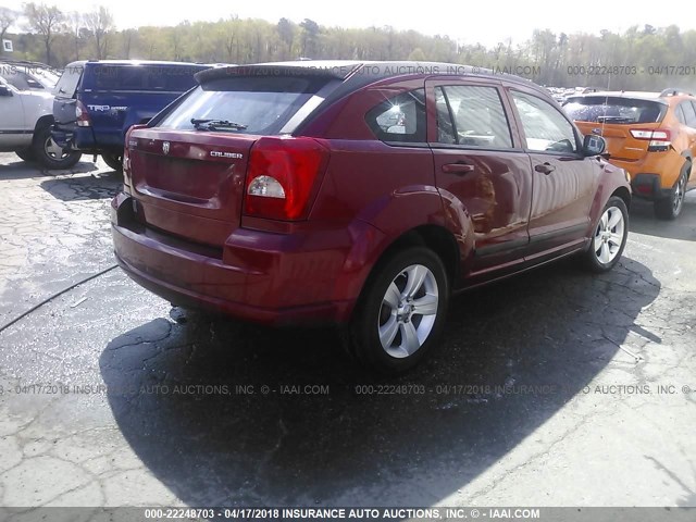 1B3CB3HAXAD647958 - 2010 DODGE CALIBER MAINSTREET RED photo 4