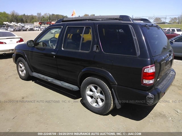 JN8DR09X93W713797 - 2003 NISSAN PATHFINDER LE/SE BLACK photo 3