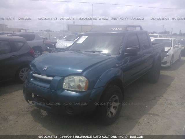 1N6ED27T44C452797 - 2004 NISSAN FRONTIER CREW CAB XE V6 BLUE photo 2