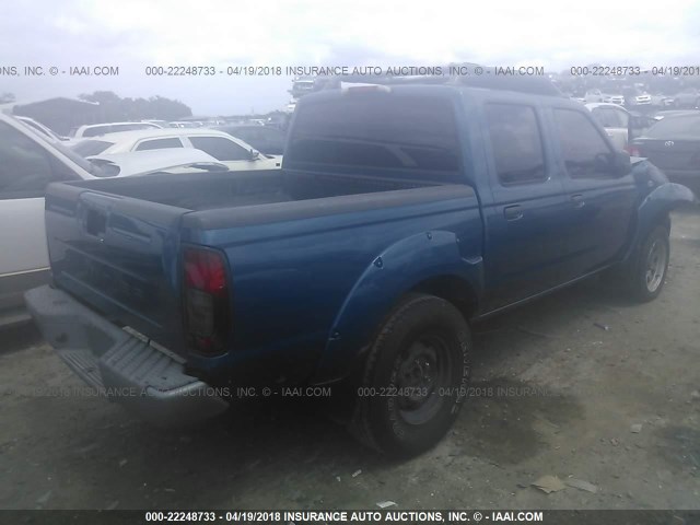 1N6ED27T44C452797 - 2004 NISSAN FRONTIER CREW CAB XE V6 BLUE photo 4