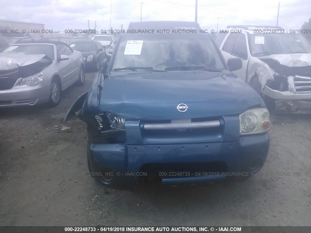 1N6ED27T44C452797 - 2004 NISSAN FRONTIER CREW CAB XE V6 BLUE photo 6