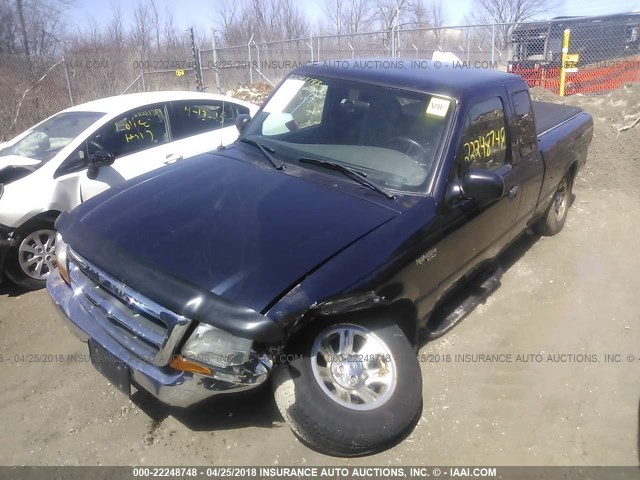 1FTYR14V9YPB54391 - 2000 FORD RANGER SUPER CAB BLACK photo 2