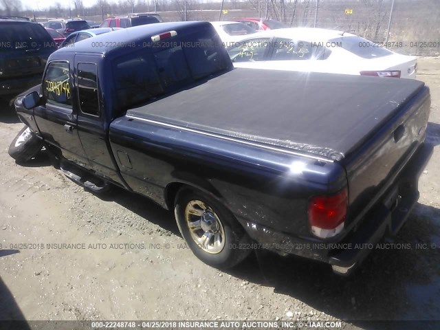 1FTYR14V9YPB54391 - 2000 FORD RANGER SUPER CAB BLACK photo 3