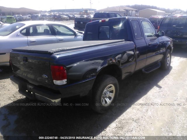 1FTYR14V9YPB54391 - 2000 FORD RANGER SUPER CAB BLACK photo 4