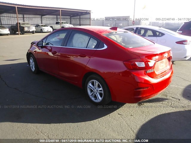 1G1BE5SM2G7303959 - 2016 CHEVROLET CRUZE LT RED photo 3