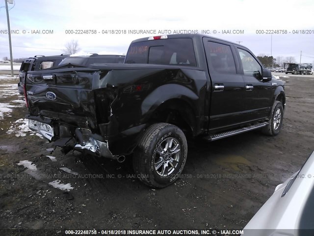 1FTEW1E8XFFA61421 - 2015 FORD F150 SUPERCREW GREEN photo 4