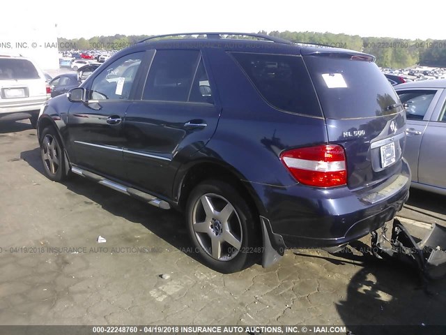 4JGBB75E96A067971 - 2006 MERCEDES-BENZ ML 500 BLUE photo 3