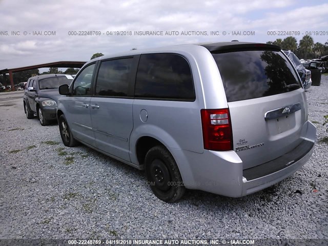 2D8HN54P28R772169 - 2008 DODGE GRAND CARAVAN SXT SILVER photo 3