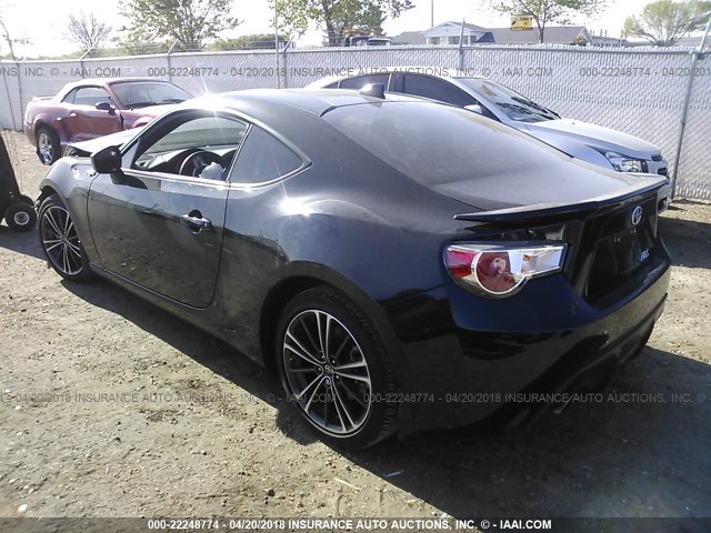 JF1ZNAA17F8709045 - 2015 TOYOTA SCION FR-S BLACK photo 3