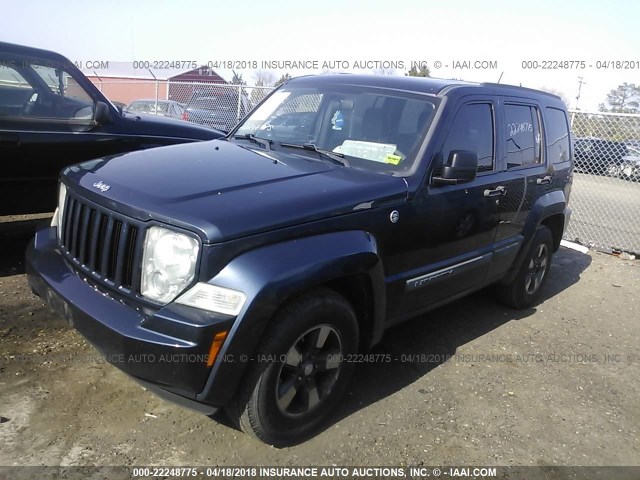 1J8GN28K88W286571 - 2008 JEEP LIBERTY SPORT 蓝色 照片 2