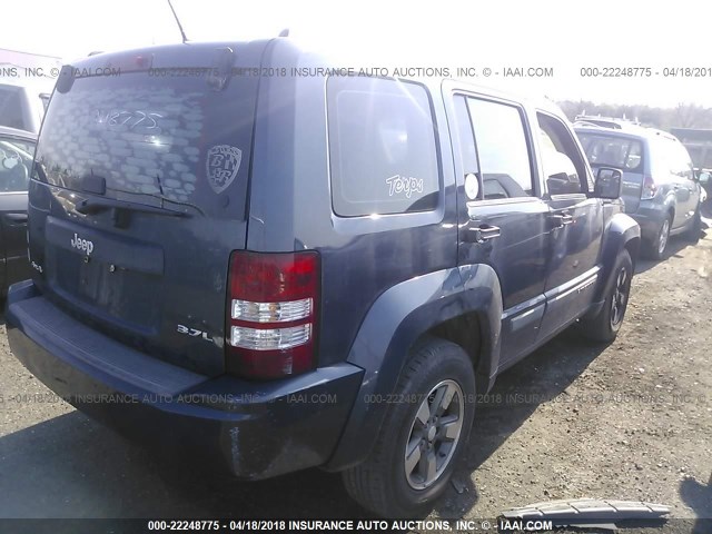1J8GN28K88W286571 - 2008 JEEP LIBERTY SPORT 蓝色 照片 4
