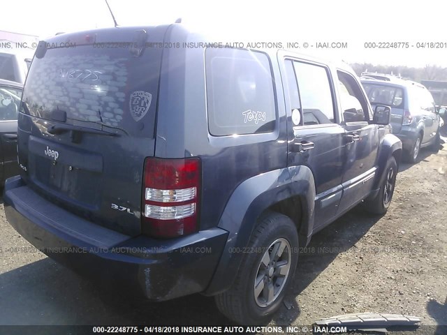 1J8GN28K88W286571 - 2008 JEEP LIBERTY SPORT BLUE photo 4