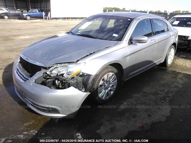 1C3CCBAB1DN623382 - 2013 CHRYSLER 200 LX SILVER photo 2