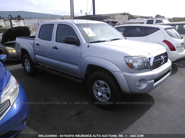 3TMJU4GN3BM123826 - 2011 TOYOTA TACOMA DOUBLE CAB PRERUNNER SILVER photo 1