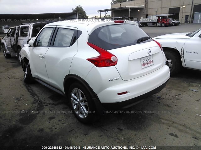 JN8AF5MR6ET452831 - 2014 NISSAN JUKE S/SV/SL/NISMO WHITE photo 3