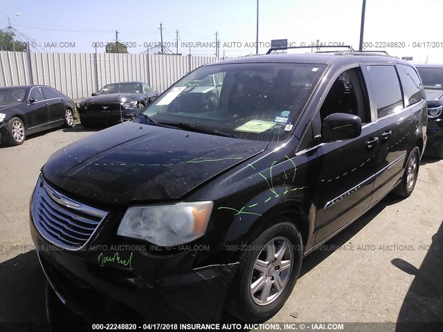 2C4RC1BG5CR337823 - 2012 CHRYSLER TOWN & COUNTRY TOURING BLACK photo 2