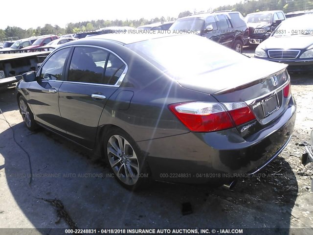 1HGCR2F53DA095396 - 2013 HONDA ACCORD SPORT GRAY photo 3