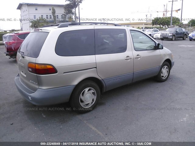 4T3ZF13C0YU235491 - 2000 TOYOTA SIENNA LE/XLE GOLD photo 4