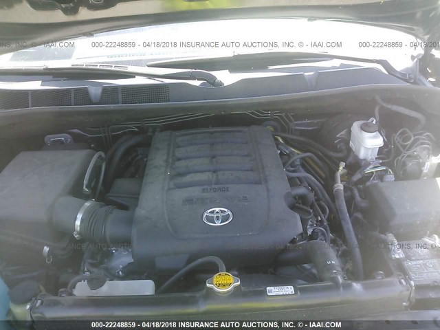 5TFEY5F10DX138744 - 2013 TOYOTA TUNDRA CREWMAX SR5 BLACK photo 10