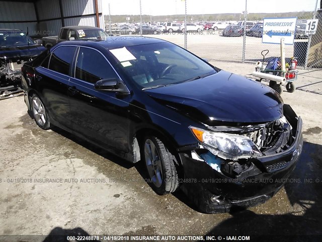 4T1BF1FK1CU156918 - 2012 TOYOTA CAMRY SE/LE/XLE BLACK photo 1