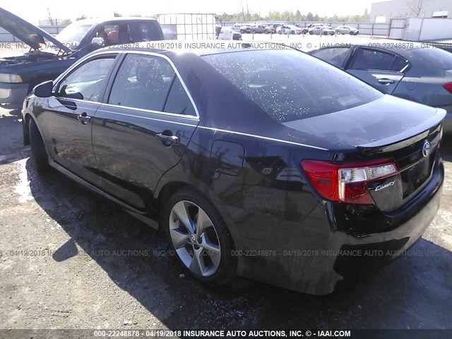 4T1BF1FK1CU156918 - 2012 TOYOTA CAMRY SE/LE/XLE BLACK photo 3