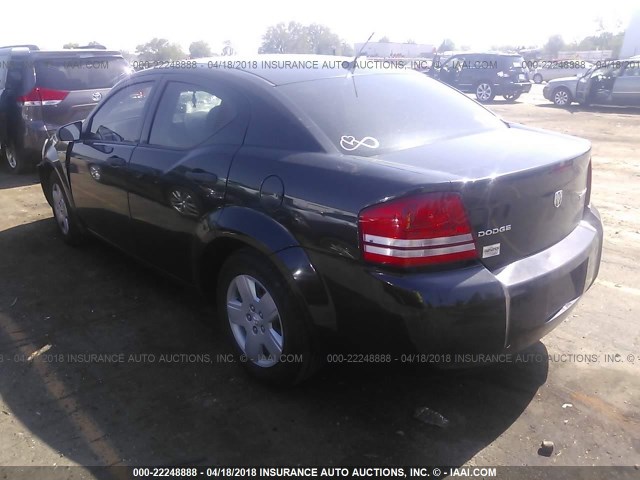 1B3LC46B49N548945 - 2009 DODGE AVENGER SE/SXT BLACK photo 3