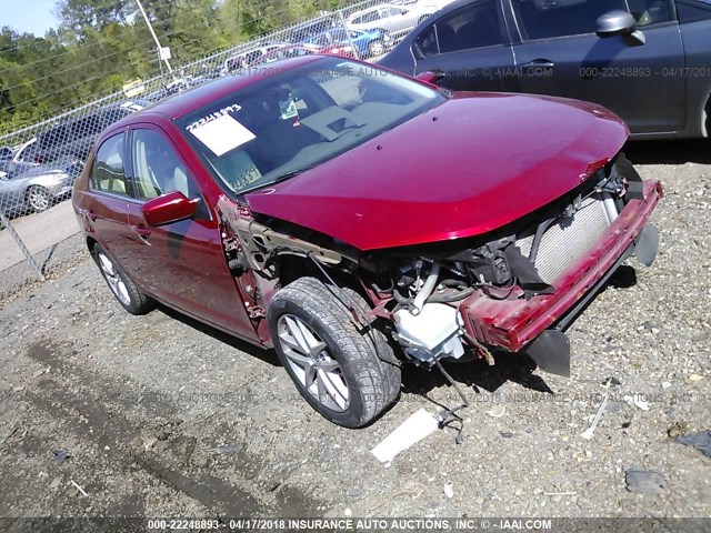 3FAHP0JA3CR223875 - 2012 FORD FUSION SEL RED photo 1