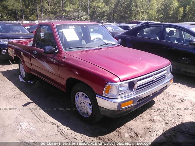 4TARN81P3PZ138586 - 1993 TOYOTA PICKUP 1/2 TON SHORT WHEELBASE DX RED photo 1