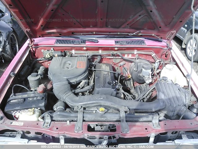 1N6SD16SXLC348139 - 1990 NISSAN D21 KING CAB RED photo 10