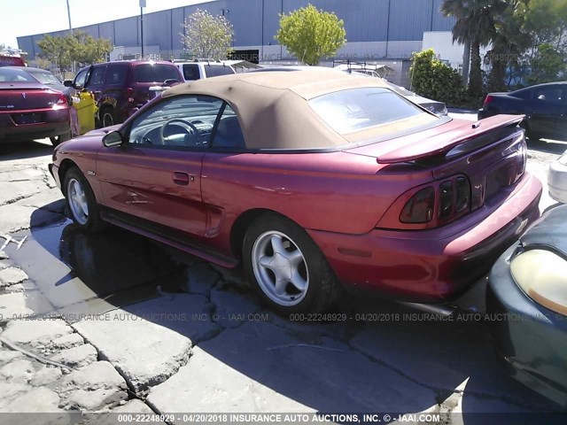 1FALP45X8VF130804 - 1997 FORD MUSTANG GT RED photo 3