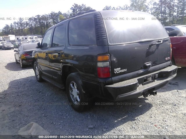 1GKEK63U44J111219 - 2004 GMC YUKON DENALI BLACK photo 3