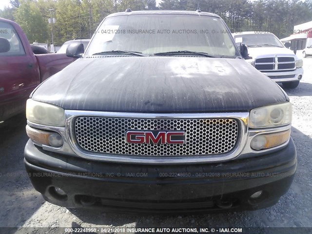 1GKEK63U44J111219 - 2004 GMC YUKON DENALI BLACK photo 6