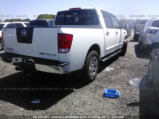 1N6BA07D59N314481 - 2009 NISSAN TITAN XE/SE/LE WHITE photo 4