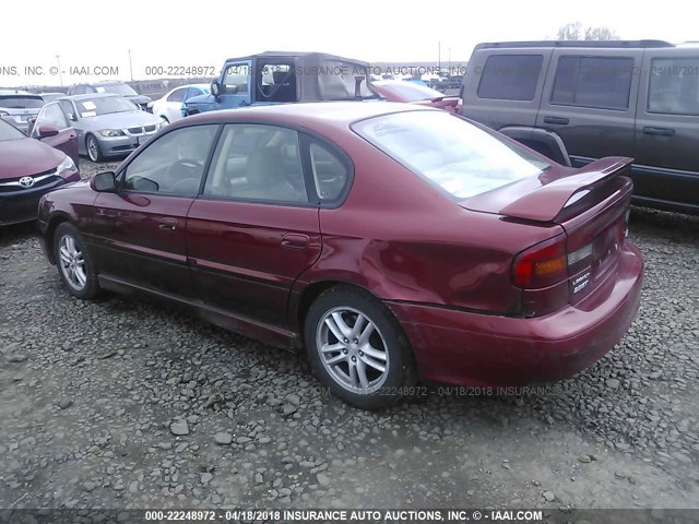 4S3BE646235203264 - 2003 SUBARU LEGACY GT RED photo 3