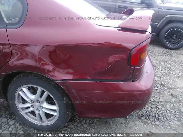 4S3BE646235203264 - 2003 SUBARU LEGACY GT RED photo 6