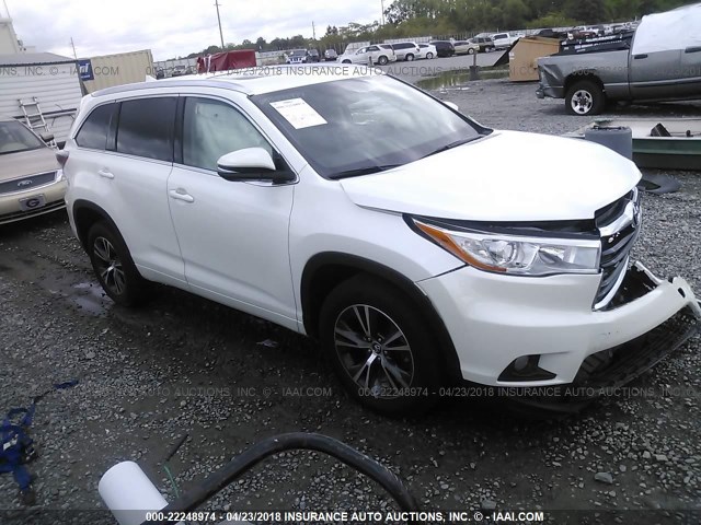 5TDKKRFH9GS153505 - 2016 TOYOTA HIGHLANDER XLE თეთრი ფოტო 1